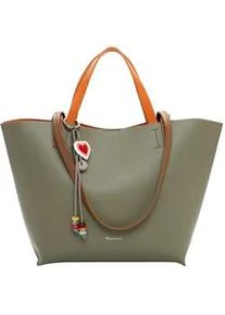 Shopper Tamaris "Shopper TAS Keshia", Damen, Gr. B/H/T: 48cm x 30cm x 12cm 0, gr&uuml;n (khaki 910), Polyurethan, Taschen Shopper
