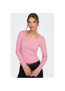 Langarmshirt Only "ONLTENNA O-NECK L/S TOP JRS NOOS", Damen, Gr. XS, romance rose, Jersey, Obermaterial: 50% Baumwolle, 50% Polyester, unifarben, regular fit normal, Rundhals, Shirts Langarmshirt