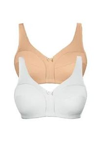 Soft-BH Viania "2er Pack Baumwoll Soft BH Basic", Damen, Gr. 80, Cup C, bunt (makeup wei&szlig;), Obermaterial: 100% Baumwolle CO., BHs Soft-BH