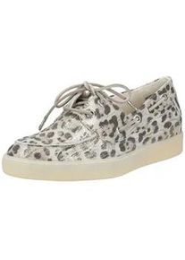 Bootsschuh Paul Green "Paul Green Halbschuhe Leder", Damen, Gr. 37,5, leopard, Leder, Schuhe Bootsschuh