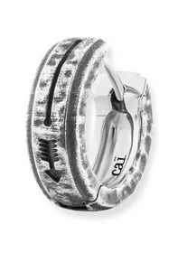 CAI Single-Creole CA&Iuml; "925 Sterling Silber rhodinert matt oxidiert", silbergrau, Ohrringe, Herren, one-size, Silber 925 (Sterlingsilber)