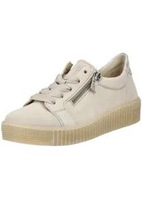 Sneaker Gabor "Gabor Sneaker Leder", Damen, Gr. 41, beige, Leder, Schuhe Sneaker
