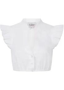 N&uuml;bler Dirndlbluse N&Uuml;BLER "Dirndlbluse kurzarm Carla", Damen, Gr. 30, wei&szlig;, Obermaterial: 100% Baumwolle CO., Blusen Dirndlbluse