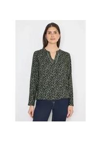 Langarmbluse Cecil, Damen, Gr. S (38), khaki, Stoff, 100% Viskose, gemustert, normal normal, Rundhals, abgesteppt, Blusen, aus softer Viskose