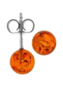 Paar Ohrstecker OSTSEE-SCHMUCK "- Klassisch 8 mm - Silber 925/000 - Bernstein" Gr. 8, silber (silber 925, silberfarben, wei&szlig;), Ohrringe, Damen, Silber 925 (Sterlingsilber)