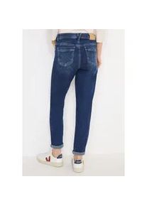 Slim-fit-Jeans Cecil, Damen, Gr. 32, L&auml;nge 28, mid blau used wash, Jeans, 77% Baumwolle, 20% Polyester, 3% Elasthan, unifarben, normal, Jeans Slim-fit-Jeans, im Denim-Style