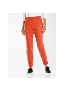 Schlupfhose Classic Basics, Damen, Gr. 54, Normalgr&ouml;&szlig;en, rot (rostrot), 90% Polyester, 10% Elasthan, unifarben, lang, Hosen Schlupfhose