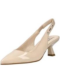 Slingpumps Nero Giardini "Nero Giardini Pumps Leder", Damen, Gr. 38, beige, Leder, Schuhe Slingpumps