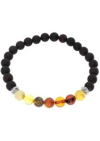 Armband OSTSEE-SCHMUCK "- Vivi 6 mm - Bernstein -" Gr. 19, bunt (mehrfarbig), Armb&auml;nder, Damen, Bernstein, Armband