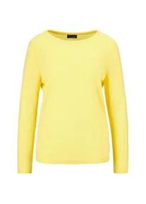 Strickpullover GOLDNER "Kurzgr&ouml;&szlig;e Kaschmirpullover mit U-Boot Ausschnitt", Damen, Gr. 20, gelb (zitronengelb), Obermaterial: 100% Kaschmir WS., figurumspielend, Rippe, Pullover Strickpullover, keine/nicht relevant