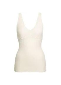 Achseltop LISCA "Damen Achseltop Ines", Damen, Gr. M, N-Gr, beige (cream), Obermaterial: 95% Baumwolle CO. 5% Elasthan EL., Unterhemden