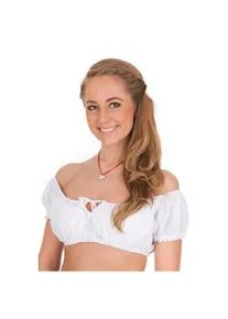 N&uuml;bler Dirndlbluse N&Uuml;BLER "Dirndlbluse kurzarm Claudia", Damen, Gr. 36, wei&szlig;, Obermaterial: 55% Polyester PES. 45% Baumwolle CO., Blusen Dirndlbluse