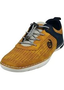 Sneaker Bugatti, Herren, Gr. 45, gelb, Lederimitat, Schuhe Sneaker, leichter Freizeitschuh, Halbschuh, Alltags-Sneaker, Schlupfschuh