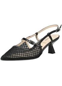 Slingpumps Nero Giardini "Nero Giardini Pumps Leder/Textil", Damen, Gr. 37, schwarz, Leder, Textil, Schuhe Slingpumps
