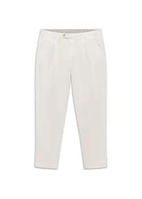 Bundfaltenhose Bugatti "Tapered Fit", Herren, Gr. 36, L&auml;nge 30, 20, ecru, 98% Baumwolle, 2% Elasthan, unifarben, gerade, unten schmal, Hosen, aus Baumwoll-Stretch