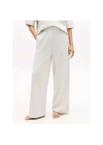 Sweathose "WIDE LEG PANTS", Damen, Gr. L (40), N-Gr, warm ice grau heather, Sweatware, Obermaterial: 82% Baumwolle, 18% Polyester, Tommy Hilfiger UNDERWEAR, meliert, weit lang, Hosen Sweathose, Straight fit mit elastischem Bund