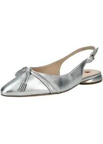 H&ouml;gl Ballerina H&Ouml;GL "H&ouml;gl Ballerinas Leder", Damen, Gr. 39, silber, Leder, Schuhe Ballerina