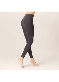Strickstrumpfleggings Kunert "Leggings Sensual Cotton", Damen, Gr. 42-44, grau (antracite 8140), Obermaterial: 64% Baumwolle CO. 31% Polyamid PA. 5% Elasthan EL., Strumpfhosen