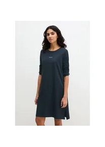 Marc O'Polo Nachthemd MARC O'POLO, Damen, Gr. L, N-Gr, schwarz navy, Jersey, Obermaterial: 100% Baumwolle, bequem kniefrei, Rundhals, Kleider Nachthemd, mit Rundhalsausschnitt und langen &Auml;rmeln, seitliche Schlitze