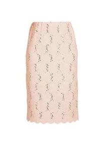 Midirock GOLDNER "Kurzgr&ouml;&szlig;e Schicker Rock aus elastischer Spitze", Damen, Gr. 25, rosa (puder), Obermaterial: 98% Polyester PES. 2% Elasthan EL., festlich, normal, R&ouml;cke, Ohne