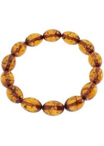 Armband OSTSEE-SCHMUCK "- Olive 14x10 mm - Bernstein -" Gr. 19, braun (bernsteinfarben, braun), Armb&auml;nder, Damen, Bernstein, Armband