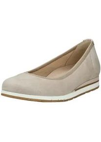 Ballerina Gabor COMFORT "Gabor Comfort Ballerinas Leder", Damen, Gr. 40,5, beige, Leder, Schuhe Ballerina