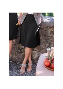 Jerseyrock GOLDNER "Midirock mit Schlupfbund", Damen, Gr. 38, schwarz, Obermaterial: 95% Polyester PES. 5% Elasthan EL., ausgestellt, R&ouml;cke, stretchbequeme Jerseyqualit&auml;t