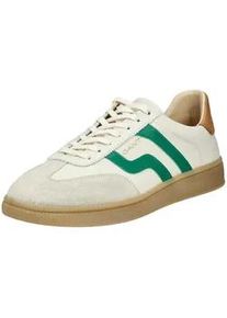 Sneaker Gant "Gant Sneaker Leder", Herren, Gr. 43, beige, gr&uuml;n, Leder, Schuhe Sneaker