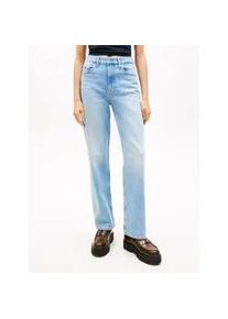 Tommy Hilfiger Straight-Jeans TOMMY JEANS "LAYLA HR SLIM STR", Damen, Gr. 30, L&auml;nge 28, denim light, Denim/Jeans, Obermaterial: 99% Baumwolle, 1% Elasthan, unifarben, slim fit lang, Jeans Straight-Jeans, slim fit, high waist