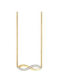 CAI Collierkettchen CA&Iuml; "925/-Sterling Silber vergoldet Topas Infinity", gelb, Halsketten, Damen, 42+3cm, 0,1, Silber 925 (Sterlingsilber), L: 45 B: 6mm, gl&auml;nzend, B:6mm