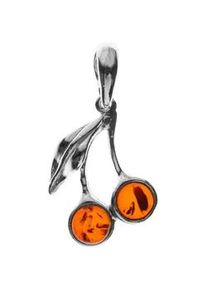 Kettenanh&auml;nger OSTSEE-SCHMUCK "- Kirschen - Silber 925/000 - Bernstein" Gr. 18, silber (silber 925, silberfarben, wei&szlig;), Schmuckanh&auml;nger, Damen, Silber 925 (Sterlingsilber), Kettenanh&auml;nger