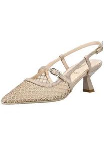 Slingpumps Nero Giardini "Nero Giardini Pumps Leder/Textil", Damen, Gr. 38, beige, rosa, Leder, Textil, Schuhe Slingpumps