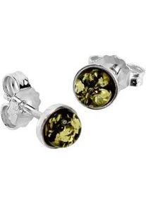 Paar Ohrstecker OSTSEE-SCHMUCK "- Classic 5 mm - Silber 925/000 - Bernstein" Gr. 6, silber (silber 925, silberfarben, wei&szlig;), Ohrringe, Damen, Silber 925 (Sterlingsilber)