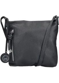 Umh&auml;ngetasche Rieker, Damen, Gr. B/H/T: 25cm x 25cm x 5,5cm, schwarz, Lederimitat, Taschen Umh&auml;ngetasche, Schultertasche, Damen Handtasche mit Au&szlig;enf&auml;cher