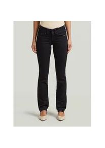 G-Star Raw 5-Pocket-Jeans G-STAR "Midge Slim Straight Jeans", Damen, Gr. 27, L&auml;nge 28, pitch schwarz, Obermaterial: 66% Baumwolle, 26% Baumwolle, 7% Elastomultiester, 1% Elasthan, Jeans 5-Pocket-Jeans