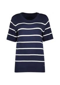 Strickpullover Blue Seven "Blue Seven Pullover kurzarm", Damen, Gr. 42, 5950, nachtblau, 80% Viskose, 20% Polyamid, normal, Rundhals, Pullover Strickpullover