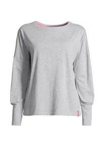 Langarmshirt SALZHAUT "Longsleeve SMAAK", Damen, Gr. XS, grau (grau melange), Obermaterial: 50% Baumwolle CO. 50% Polyester PES., Shirts Langarmshirt