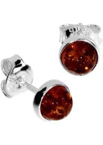 Paar Ohrstecker OSTSEE-SCHMUCK "- Classic 5 mm - Silber 925/000 - Bernstein" Gr. 6, silber (silber 925, silberfarben, wei&szlig;), Ohrringe, Damen, Silber 925 (Sterlingsilber)