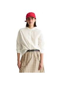 Marc O'Polo Langarmbluse MARC O'POLO DENIM "aus reiner Bio-Baumwolle", Damen, Gr. XL, silky wei&szlig;, Obermaterial: 100% Baumwolle, unifarben, regular fit normal, Blusen