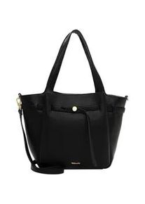 Shopper Tamaris "Shopper TAS Kathi", Damen, Gr. B/H/T: 43cm x 28cm x 16cm 0, schwarz (schwarz 100), Polyurethan, Taschen Shopper