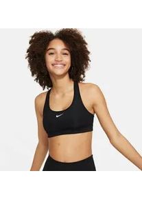 Sport-BH Nike "G NK DF SWOOSH BRA", M&auml;dchen, Gr. L (152/158), N-Gr, schwarz, wei&szlig;, Obermaterial: 82% Polyester, 18% Elasthan, BHs Sport-BH, f&uuml;r Kinder, mit Elasthan-Anteil, aus Polyester