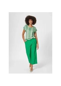 Madeleine Mode Kurzarmshirt MADELEINE "Shirt Gemustertes Shirt", Damen, Gr. 40, gr&uuml;n (dschungelgr&uuml;n, multicolor), Obermaterial: 84% Viskose CV. 14% Polyester PES. 2% Polyamid PA., Modern, normal, Shirts