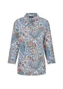 Hemdbluse GOLDNER "Kurzgr&ouml;&szlig;e Druckbluse mit Paisley-Muster", Damen, Gr. 20, bunt (bunt, gemustert), Obermaterial: 100% Polyester PES., gerade, Blusen Hemdbluse, pflegeleichte Qualit&auml;t