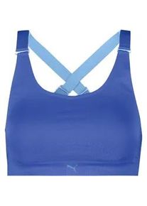 Bustier Puma "Puma WOMEN 3D KNIT SPORT TOP", Damen, Gr. XXL, N-Gr, blau, Single Jersey, Obermaterial: 89% Polyamid, 11% Elasthan, BHs Bustier, wendbare und verstellbare Tr&auml;ger f&uuml;r einen personalisierten Look