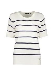 Strickpullover Blue Seven "Blue Seven Pullover kurzarm", Damen, Gr. 46, 0001, wei&szlig;, 80% Viskose, 20% Polyamid, normal, Rundhals, Pullover Strickpullover