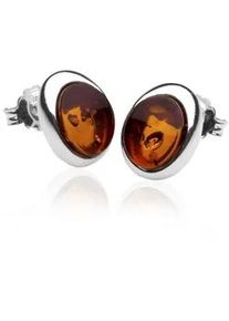 Paar Ohrstecker OSTSEE-SCHMUCK "- Helli - Silber 925/000 - Bernstein" Gr. 12, silber (silber 925, silberfarben, wei&szlig;), Ohrringe, Damen, Silber 925 (Sterlingsilber)