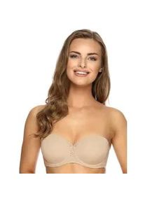 Multiway-BH Viania "Multiway B&uuml;gel BH Carola", Damen, Gr. 90, Cup C, beige (nude), Stoff, Obermaterial: 68% Polyamid PA. 19% Polyester PES. 13% Elasthan EL., BHs