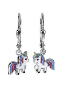 Paar Ohrh&auml;nger OSTSEE-SCHMUCK "- Einhorn - Silber 925/000 -" Gr. 23, wei&szlig;, Ohrringe, Damen, Silber 925 (Sterlingsilber)