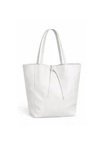 Schultertasche "EasyGo", Damen, Gr. B/H/T: 40cm x 30cm x 12cm onesize, wei&szlig;, Leder, Collezione Alessandro, Taschen Schultertasche, aus softem Leder, Made in Italy
