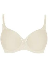 T-Shirt-BH Viania "Spacer B&uuml;gel BH Carola", Damen, Gr. 95, Cup G, beige (cream), Stoff, Obermaterial: 62% Polyamid PA. 27% Polyester PES. 11% Elasthan EL., BHs T-Shirt-BH
